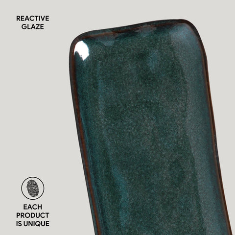 Porto Brasil Modern Abstract Hand Finished Stoneware Serving Platter - Set of 4