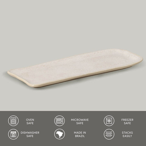 Porto Brasil Porto Brasil Everyday Hand Finished Modern Stoneware Serving Platter - Set of 4