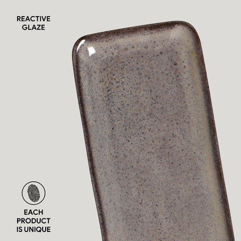 Porto Brasil Porto Brasil Everyday Organic Abstract Hand Finished Stoneware Serving Platter - Set of 4