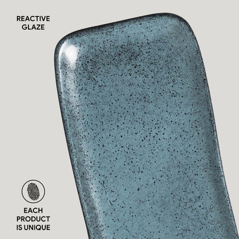 Porto Brasil Modern Abstract Hand Finished Stoneware Serving Platter - Set of 4