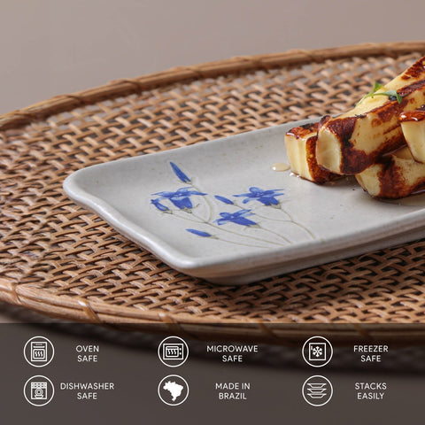 Porto Brasil Organic Hand Finished Stoneware Serving Platter - Set of 4