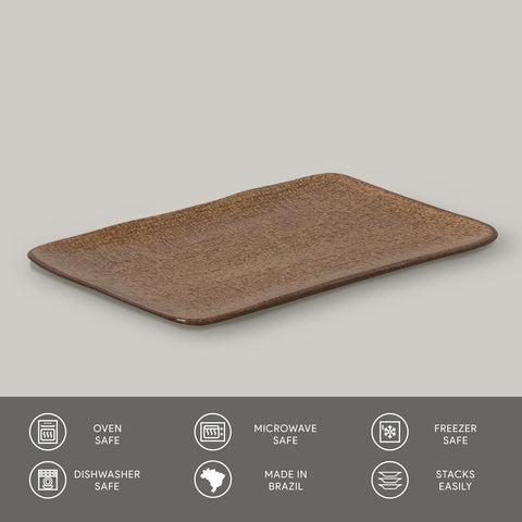 Porto Brasil Porto Brasil Everyday Organic Abstract Stoneware Serving Platter - Set of 4