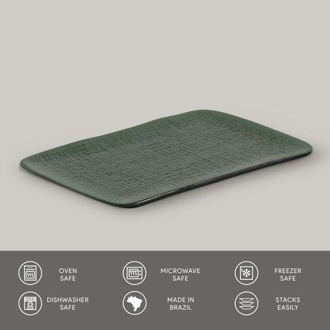 Porto Brasil Porto Brasil Decorated Modern Abstract Glazed Serving Platter - Set of 4