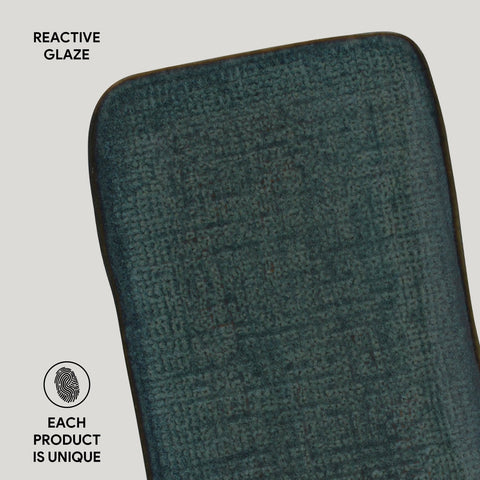 Porto Brasil Modern Abstract Hand Finished Stoneware Serving Platter - Set of 4