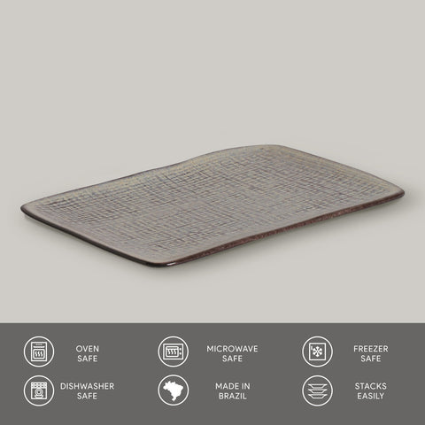 Porto Brasil Porto Brasil Everyday Modern Abstract Stoneware Serving Platter - Set of 4