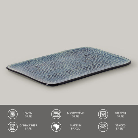 Porto Brasil Porto Brasil Everyday Modern Abstract Stoneware Serving Platter - Set of 4