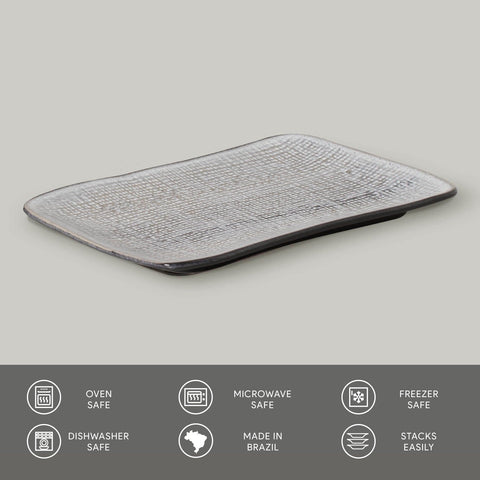 Porto Brasil Porto Brasil Everyday Minimalist Abstract Serving Platter - Set of 4