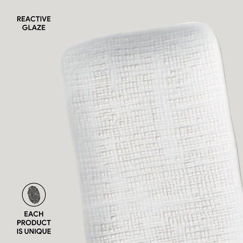 Porto Brasil Minimalist Abstract Hand Finished Stoneware Serving Platter - Set of 4