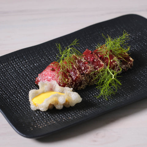 Porto Brasil Minimalist Abstract Stoneware Serving Platter Hand Finished - Set of 4