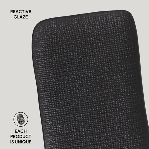 Porto Brasil Minimalist Abstract Stoneware Serving Platter Hand Finished - Set of 4