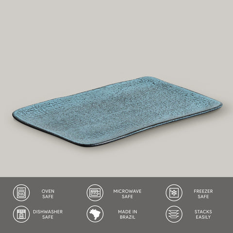 Porto Brasil Porto Brasil Decorated Modern Abstract Hand Finished Serving Platter - Set of 4