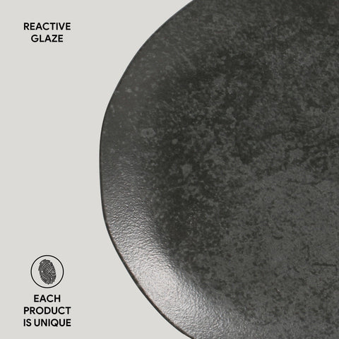 Porto Brasil Everyday Minimalist Abstract Glazed Stoneware Plate Set - Set of 6