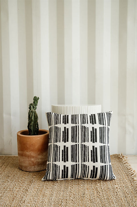 Powered by People Monochromatic Modern Graphic Accent Pillow with Zipper - 20 x 20