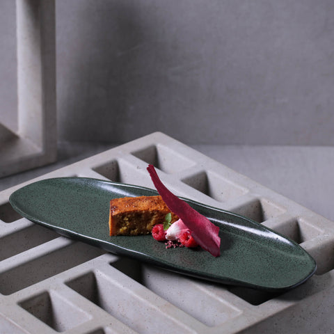 Porto Brasil Modern Abstract Stoneware Serving Platter Hand Finished - Set of 4