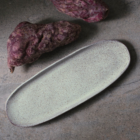 Porto Brasil Minimalist Abstract Stoneware Serving Platter Hand Finished - Set of 4