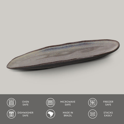 Porto Brasil Porto Brasil Everyday Organic Abstract Glazed Serving Platter - Set of 4