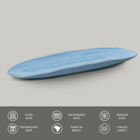 Porto Brasil Porto Brasil Everyday Minimalist Abstract Stoneware Serving Platter - Set of 4