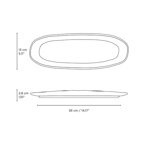 Porto Brasil Porto Brasil Everyday Abstract Glazed Serving Platter - Set of 4