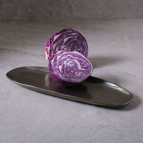 Porto Brasil Minimalist Abstract Stoneware Serving Platter Hand Finished - Set of 4