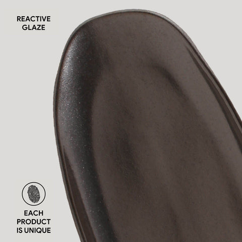 Porto Brasil Minimalist Abstract Stoneware Serving Platter Hand Finished - Set of 4