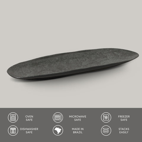 Porto Brasil Modern Abstract Hand Finished Glazed Serving Platter - Set of 4