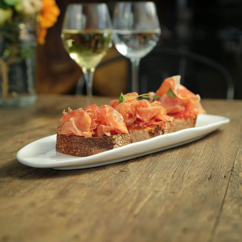 Porto Brasil Minimalist Hand Finished Glazed Stoneware Serving Platter - Set of 4