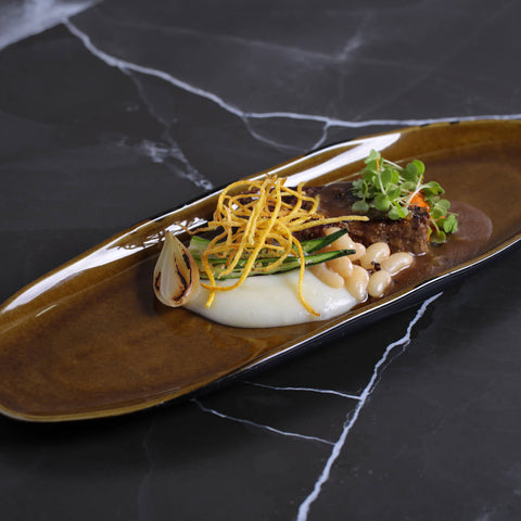 Porto Brasil Porto Brasil Everyday Organic Hand Finished Stoneware Serving Platter - Set of 4