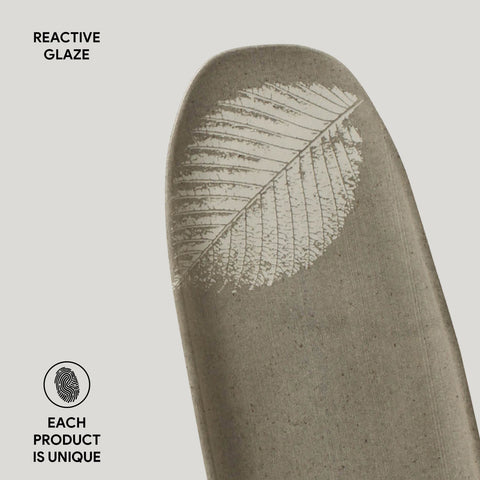 Porto Brasil Porto Brasil Decorated Organic Graphic Stoneware Serving Platter - Set of 4