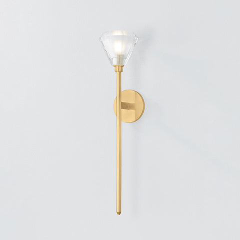 Maspeth Accent Stick Sconce with Crystals Modern Wall Light