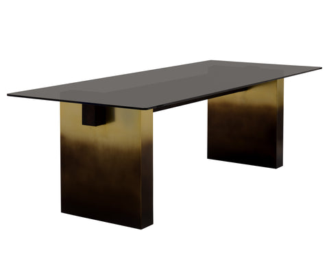 Sunpan Modern Rectangle Dining Table with Block Frame