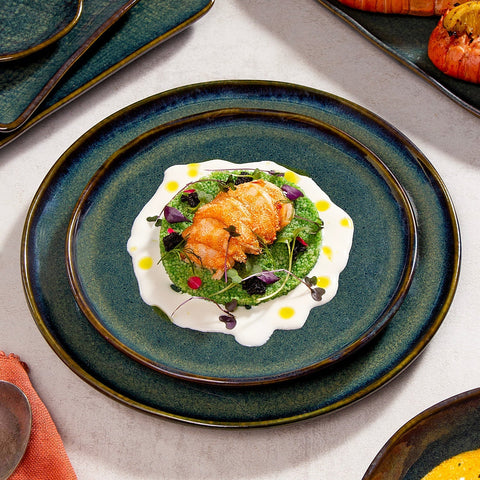 Everyday Modern Glazed Stoneware Dessert Plate Set