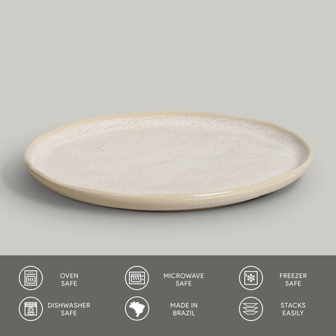 Everyday Minimalist Stoneware Dessert Plate Set