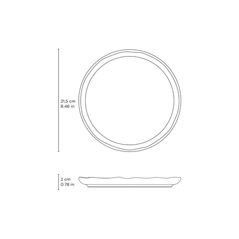 Everyday Minimalist Stoneware Dessert Plate Set