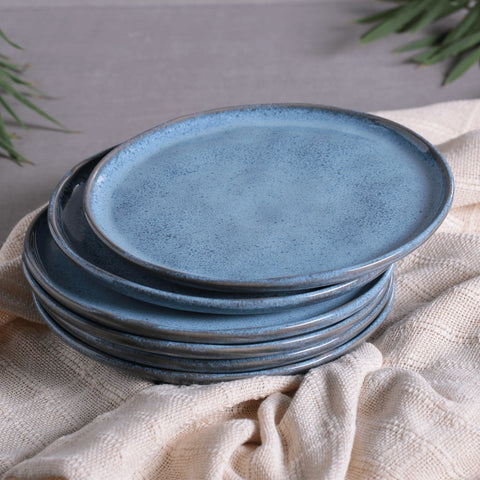 Porto Brasil Everyday Handmade Glazed Stoneware Plate Set - Set of 6