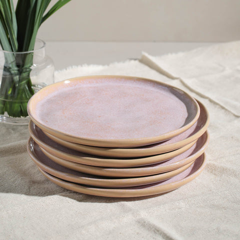 Everyday Organic Abstract Glazed Stoneware Plate Set