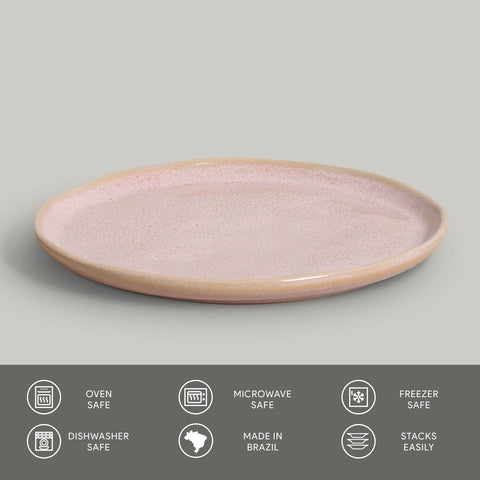 Everyday Organic Abstract Glazed Stoneware Plate Set