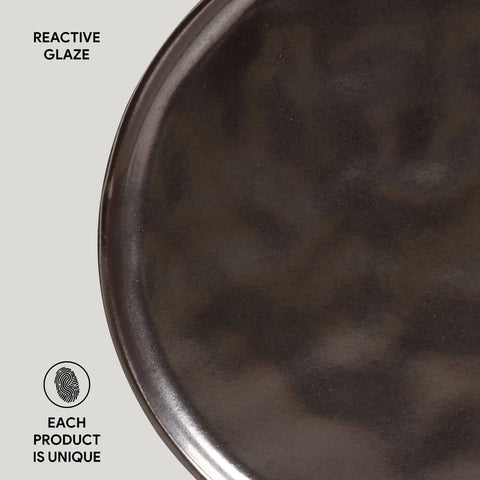 Porto Brasil Everyday Modern Handmade Glazed Stoneware Dessert Plate Set - Set of 6