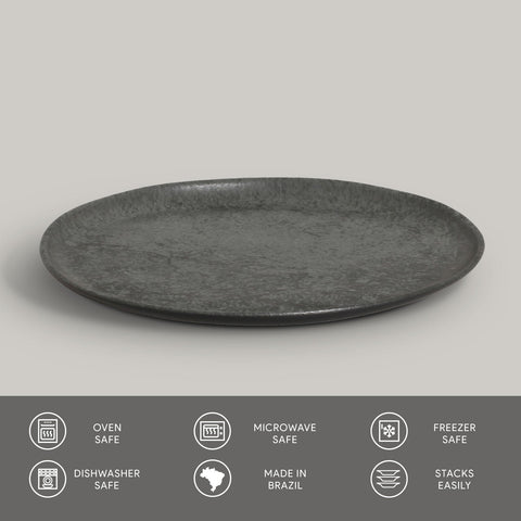 Porto Brasil Everyday Abstract Glazed Stoneware Plate Set - Set of 6