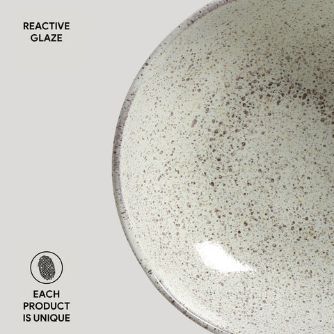 Porto Brasil Everyday Organic Abstract Handmade Glazed Stoneware Bowl Set - Set of 6