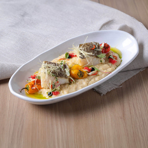 Porto Brasil Porto Brasil Everyday Minimalist Hand Finished Stoneware Serving Platter - Set of 4