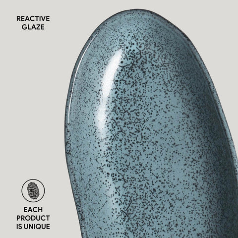 Porto Brasil Modern Abstract Hand Finished Glazed Stoneware Serving Platter - Set of 4