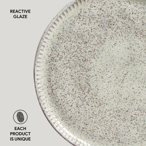 Everyday Organic Scandinavian Handmade Glazed Stoneware Plate Set