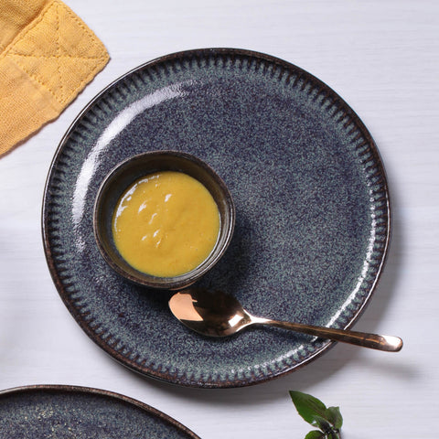 Everyday Handmade Abstract Glazed Stoneware Plate Set