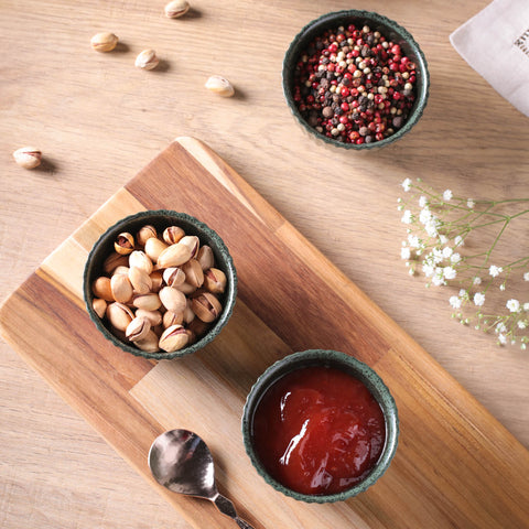 Porto Brasil Everyday Organic Embossed Stoneware Bowl Set - Set of 6