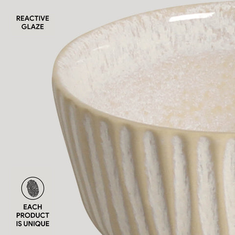 Porto Brasil Everyday Modern Embossed Glazed Stoneware Bowl Set - Set of 6