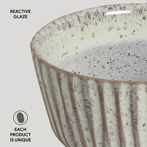 Porto Brasil Everyday Handmade Embossed Stoneware Bowl Set - Set of 6