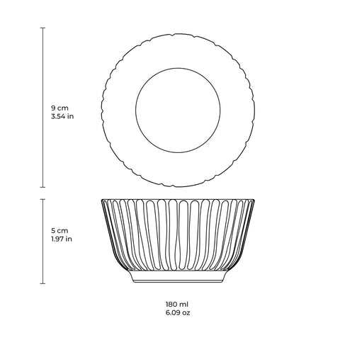 Porto Brasil Everyday Organic Handmade Two-tone Embossed Bowl Set - Set of 6