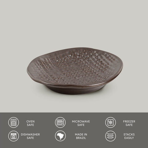 Porto Brasil Everyday Contemporary Embossed Stoneware Bowl Set - Set of 6