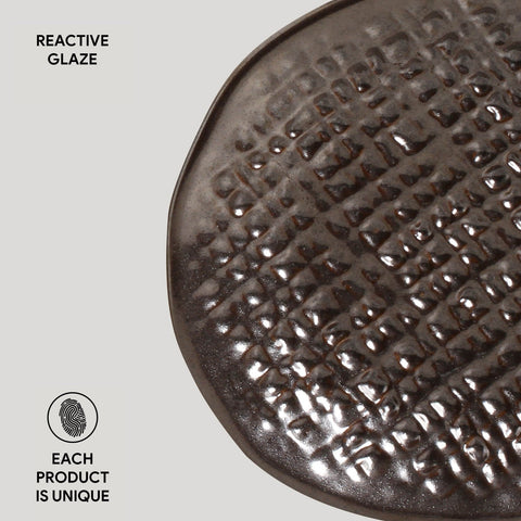 Porto Brasil Everyday Contemporary Embossed Stoneware Bowl Set - Set of 6