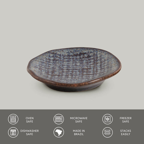 Porto Brasil Everyday Organic Handmade Geometric Stoneware Bowl Set - Set of 6